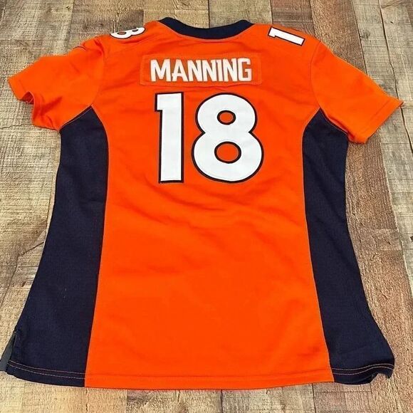 Nike On Field NFL Denver Broncos Manning 18 Women’s Jersey - Picture 7 of 8
